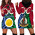 Personalised Vanuatu Shefa Province Hoodie Dress Pig Tusk Mix Maori Pattern and Namele Leaf LT03 - Polynesian Pride