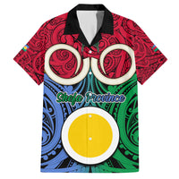 Personalised Vanuatu Shefa Province Kid Hawaiian Shirt Pig Tusk Mix Maori Pattern and Namele Leaf LT03 Kid Red - Polynesian Pride