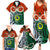 Vanuatu Penama Province Family Matching Summer Maxi Dress and Hawaiian Shirt Pig Tusk Mix Maori Pattern and Namele Leaf LT03 - Polynesian Pride