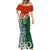 Vanuatu Penama Province Mermaid Dress Pig Tusk Mix Maori Pattern and Namele Leaf LT03 - Polynesian Pride