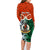 Personalised Vanuatu Penama Province Family Matching Long Sleeve Bodycon Dress and Hawaiian Shirt Pig Tusk Mix Maori Pattern and Namele Leaf LT03 - Polynesian Pride