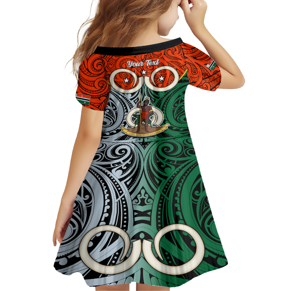 Personalised Vanuatu Penama Province Family Matching Summer Maxi Dress and Hawaiian Shirt Pig Tusk Mix Maori Pattern and Namele Leaf LT03 - Polynesian Pride