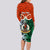 Personalised Vanuatu Penama Province Long Sleeve Bodycon Dress Pig Tusk Mix Maori Pattern and Namele Leaf LT03 - Polynesian Pride