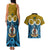 Vanuatu Sanma Province Couples Matching Tank Maxi Dress and Hawaiian Shirt Pig Tusk Mix Maori Pattern and Namele Leaf LT03 - Polynesian Pride