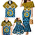 Vanuatu Sanma Province Family Matching Mermaid Dress and Hawaiian Shirt Pig Tusk Mix Maori Pattern and Namele Leaf LT03 - Polynesian Pride