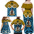 Vanuatu Sanma Province Family Matching Off Shoulder Maxi Dress and Hawaiian Shirt Pig Tusk Mix Maori Pattern and Namele Leaf LT03 - Polynesian Pride