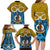 Personalised Vanuatu Sanma Province Family Matching Long Sleeve Bodycon Dress and Hawaiian Shirt Pig Tusk Mix Maori Pattern and Namele Leaf LT03 - Polynesian Pride