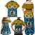 Personalised Vanuatu Sanma Province Family Matching Off Shoulder Maxi Dress and Hawaiian Shirt Pig Tusk Mix Maori Pattern and Namele Leaf LT03 - Polynesian Pride