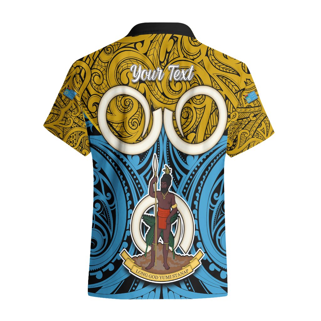 Personalised Vanuatu Sanma Province Hawaiian Shirt Pig Tusk Mix Maori Pattern and Namele Leaf LT03 - Polynesian Pride