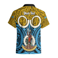 Personalised Vanuatu Sanma Province Hawaiian Shirt Pig Tusk Mix Maori Pattern and Namele Leaf LT03 - Polynesian Pride