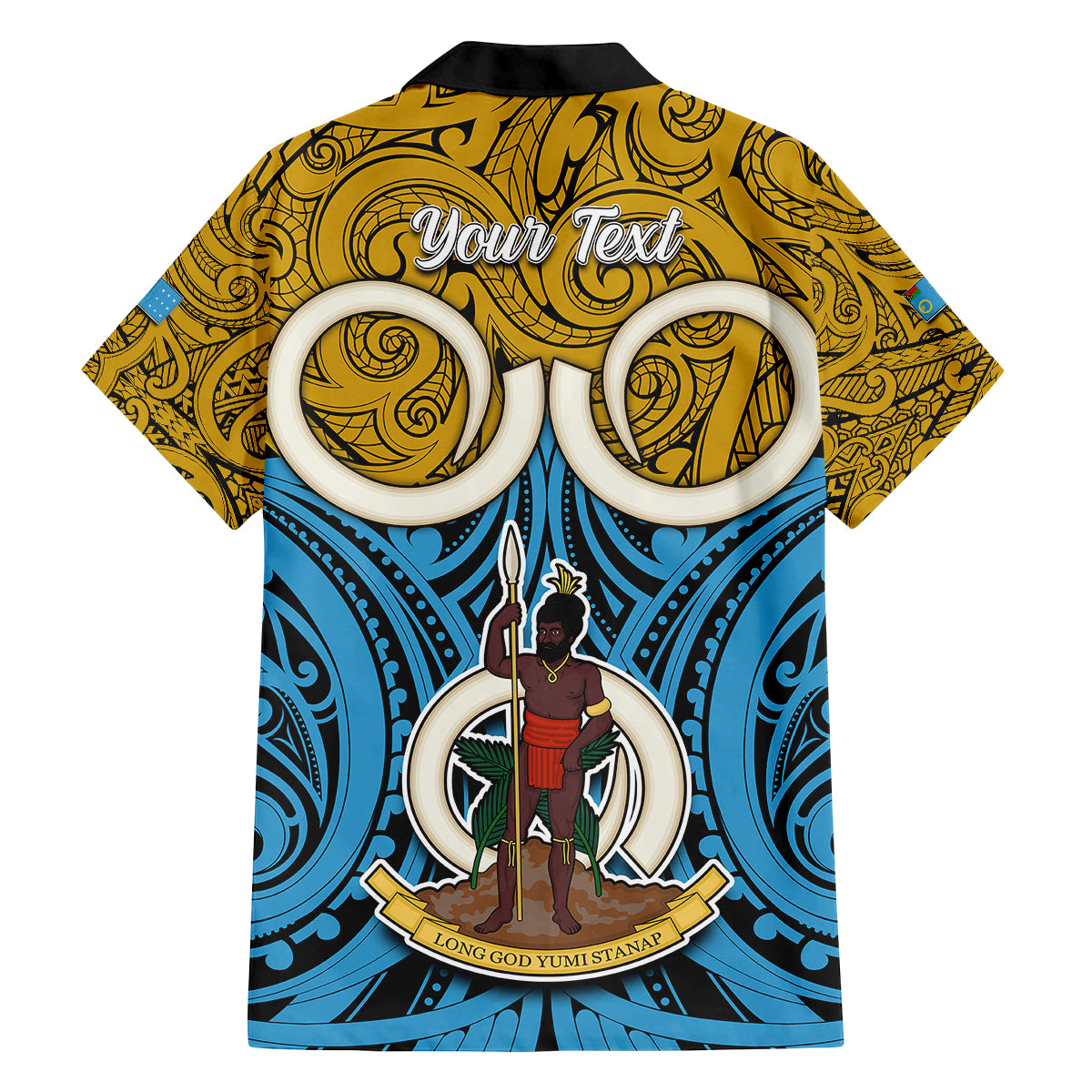 Personalised Vanuatu Sanma Province Kid Hawaiian Shirt Pig Tusk Mix Maori Pattern and Namele Leaf LT03 - Polynesian Pride