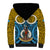Personalised Vanuatu Sanma Province Sherpa Hoodie Pig Tusk Mix Maori Pattern and Namele Leaf LT03 - Polynesian Pride
