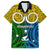 Vanuatu Malampa Province Family Matching Mermaid Dress and Hawaiian Shirt Pig Tusk Mix Maori Pattern and Namele Leaf LT03 Dad's Shirt - Short Sleeve Yellow - Polynesian Pride