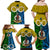 Vanuatu Malampa Province Family Matching Off Shoulder Maxi Dress and Hawaiian Shirt Pig Tusk Mix Maori Pattern and Namele Leaf LT03 - Polynesian Pride