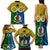 Vanuatu Malampa Province Family Matching Tank Maxi Dress and Hawaiian Shirt Pig Tusk Mix Maori Pattern and Namele Leaf LT03 - Polynesian Pride