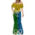 Vanuatu Malampa Province Mermaid Dress Pig Tusk Mix Maori Pattern and Namele Leaf LT03 - Polynesian Pride