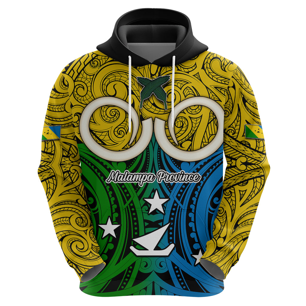 Personalised Vanuatu Malampa Province Hoodie Pig Tusk Mix Maori Pattern and Namele Leaf LT03 - Polynesian Pride