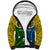 Personalised Vanuatu Malampa Province Sherpa Hoodie Pig Tusk Mix Maori Pattern and Namele Leaf LT03 Unisex Yellow - Polynesian Pride