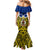 Vanuatu Torba Province Family Matching Mermaid Dress and Hawaiian Shirt Pig Tusk Mix Maori Pattern and Namele Leaf LT03 - Polynesian Pride