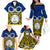 Vanuatu Torba Province Family Matching Off Shoulder Long Sleeve Dress and Hawaiian Shirt Pig Tusk Mix Maori Pattern and Namele Leaf LT03 - Polynesian Pride