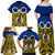 Vanuatu Torba Province Family Matching Off Shoulder Maxi Dress and Hawaiian Shirt Pig Tusk Mix Maori Pattern and Namele Leaf LT03 - Polynesian Pride