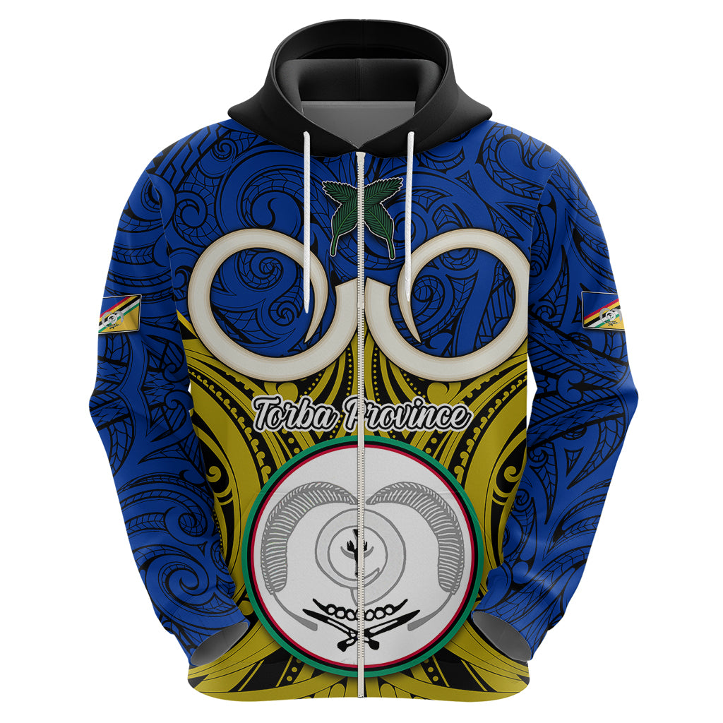 Vanuatu Torba Province Hoodie Pig Tusk Mix Maori Pattern and Namele Leaf LT03 - Polynesian Pride