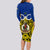 Vanuatu Torba Province Long Sleeve Bodycon Dress Pig Tusk Mix Maori Pattern and Namele Leaf LT03 - Polynesian Pride