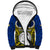 Vanuatu Torba Province Sherpa Hoodie Pig Tusk Mix Maori Pattern and Namele Leaf LT03 Unisex Blue - Polynesian Pride