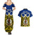 Personalised Vanuatu Torba Province Couples Matching Summer Maxi Dress and Hawaiian Shirt Pig Tusk Mix Maori Pattern and Namele Leaf LT03 - Polynesian Pride