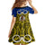 Personalised Vanuatu Torba Province Family Matching Off Shoulder Short Dress and Hawaiian Shirt Pig Tusk Mix Maori Pattern and Namele Leaf LT03 - Polynesian Pride