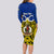 Personalised Vanuatu Torba Province Long Sleeve Bodycon Dress Pig Tusk Mix Maori Pattern and Namele Leaf LT03 - Polynesian Pride