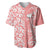 Hawaii Kauai Island Baseball Jersey Hibiscus Pattern Seamless Tribal Simple Pink Pastel LT03 Pink - Polynesian Pride