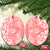 Hawaii Kauai Island Ceramic Ornament Hibiscus Pattern Seamless Tribal Simple Pink Pastel LT03 - Polynesian Pride