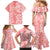 Hawaii Kauai Island Family Matching Mermaid Dress and Hawaiian Shirt Hibiscus Pattern Seamless Tribal Simple Pink Pastel LT03 - Polynesian Pride