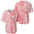 Custom Hawaii Kauai Island Baseball Jersey Hibiscus Pattern Seamless Tribal Simple Pink Pastel LT03 - Polynesian Pride