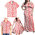 Custom Hawaii Kauai Island Family Matching Off Shoulder Maxi Dress and Hawaiian Shirt Hibiscus Pattern Seamless Tribal Simple Pink Pastel LT03 - Polynesian Pride