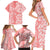 Custom Hawaii Kauai Island Family Matching Short Sleeve Bodycon Dress and Hawaiian Shirt Hibiscus Pattern Seamless Tribal Simple Pink Pastel LT03 - Polynesian Pride