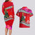 Wallis and Futuna Christmas Couples Matching Long Sleeve Bodycon Dress and Hawaiian Shirt Santa Claus Holding Coat of Arms Polynesian Xmas Style LT03 - Polynesian Pride