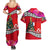 Wallis and Futuna Christmas Couples Matching Summer Maxi Dress and Hawaiian Shirt Santa Claus Holding Coat of Arms Polynesian Xmas Style LT03 - Polynesian Pride