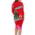 Wallis and Futuna Christmas Family Matching Long Sleeve Bodycon Dress and Hawaiian Shirt Santa Claus Holding Coat of Arms Polynesian Xmas Style LT03 - Polynesian Pride