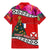 Wallis and Futuna Christmas Family Matching Mermaid Dress and Hawaiian Shirt Santa Claus Holding Coat of Arms Polynesian Xmas Style LT03 - Polynesian Pride