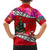 Wallis and Futuna Christmas Family Matching Off Shoulder Short Dress and Hawaiian Shirt Santa Claus Holding Coat of Arms Polynesian Xmas Style LT03 - Polynesian Pride