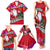 Wallis and Futuna Christmas Family Matching Tank Maxi Dress and Hawaiian Shirt Santa Claus Holding Coat of Arms Polynesian Xmas Style LT03 - Polynesian Pride