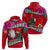 Wallis and Futuna Christmas Hoodie Santa Claus Holding Coat of Arms Polynesian Xmas Style LT03 - Polynesian Pride