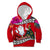 Wallis and Futuna Christmas Kid Hoodie Santa Claus Holding Coat of Arms Polynesian Xmas Style LT03 Hoodie Red - Polynesian Pride