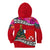 Wallis and Futuna Christmas Kid Hoodie Santa Claus Holding Coat of Arms Polynesian Xmas Style LT03 - Polynesian Pride