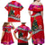 Custom Wallis and Futuna Christmas Family Matching Off Shoulder Maxi Dress and Hawaiian Shirt Santa Claus Holding Coat of Arms Polynesian Xmas Style LT03 - Polynesian Pride