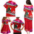 Custom Wallis and Futuna Christmas Family Matching Puletasi Dress and Hawaiian Shirt Santa Claus Holding Coat of Arms Polynesian Xmas Style LT03 - Polynesian Pride