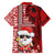 Mele Kalikimaka Hawaii Christmas Family Matching Long Sleeve Bodycon Dress and Hawaiian Shirt Santa Claus Kakau Tribal Mix Polynesia Tattoo LT03 - Polynesian Pride