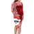 Mele Kalikimaka Hawaii Christmas Family Matching Long Sleeve Bodycon Dress and Hawaiian Shirt Santa Claus Kakau Tribal Mix Polynesia Tattoo LT03 - Polynesian Pride